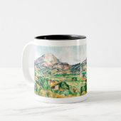 Fine Art Mont Sainte-Victoire van Paul Cézanne Tweekleurige Koffiemok (Voorkant links)