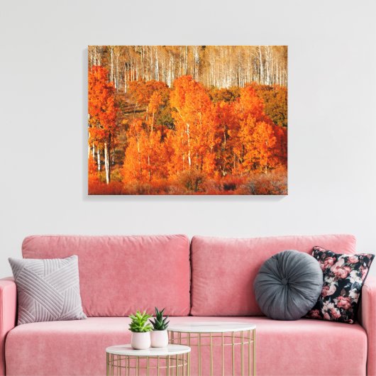 Fine Art Oranje Aspen Autumn Herfst Canvas Art Afd (Insitu (Woonkamer))