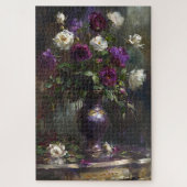  Fine Art Paarse & White Rose Boeket Legpuzzel (Verticaal)