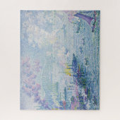 Fine Art Painting Sea Port Ships Bridge Light Blue Legpuzzel (Verticaal)