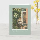 Fine Art Pensioen Kaart - Zitting in de Zon (Gele Bloem)