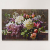 Fine Art Peony & Lila Bloemen Boeket Legpuzzel (Horizontaal)