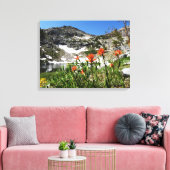 Fine Art Photo, Mountains Lake Wildflower, Nevada Canvas Afdruk (Insitu (Woonkamer))