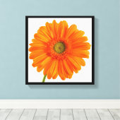 Fine Art Photography Oranje Gerbera Daisy flower Canvas Afdruk (Insitu (Houten vloer))