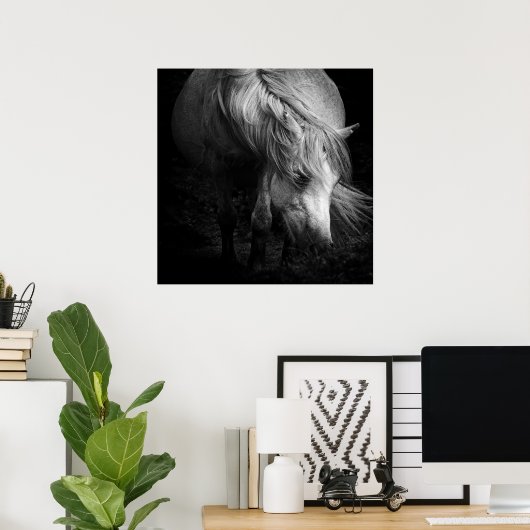 Fine Art Pony Head en Mane print (Thuiskantoor)
