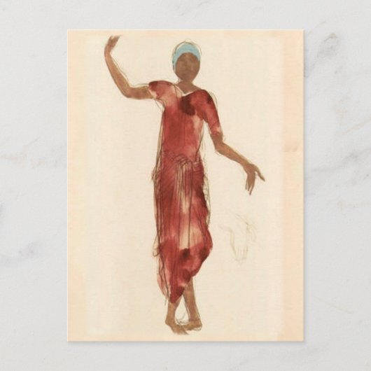 Fine Art ~ Rodin's Cambodja Dancer c1906 Briefkaart (Voorkant)