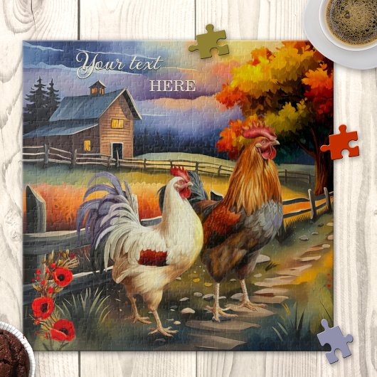Fine Art Rooster Chicken Boerderij Puzzel