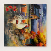 Fine Art Rooster Chicken Boerderij Puzzel Legpuzzel (Horizontaal)