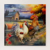 Fine Art Rooster Chicken Boerderij Puzzel Legpuzzel (Verticaal)