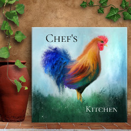 Fine Art Rooster Painting Kitchen Tegel Tegeltje