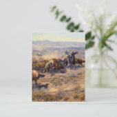 Fine Art Roundup van Charles Marion Russell Briefkaart (Staand voorkant)