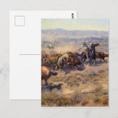 Fine Art Roundup van Charles Marion Russell Briefkaart (Voorkant / Achterkant)
