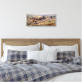 Fine Art Roundup van Charles Marion Russell Canvas Afdruk (Insitu (Slaapkamer))