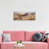 Fine Art Roundup van Charles Marion Russell Canvas Afdruk (Insitu (Woonkamer))