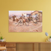 Fine Art Smoke van een 45-pagina van Charles Mario Canvas Afdruk (Insitu (Woonkamer))