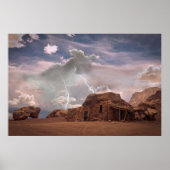 Fine Art Southwest Desert Lightning Landschap Poster (Voorkant)
