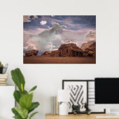 Fine Art Southwest Desert Lightning Landschap Poster (Thuiskantoor)