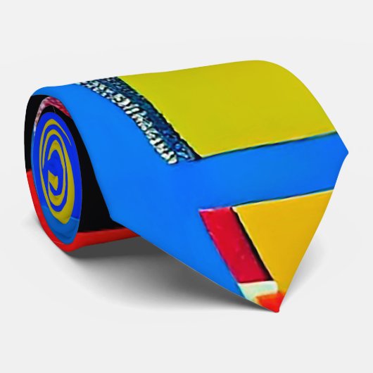 Fine Art Stijlvolle gewaagde Abstracte kunst Stropdas (Opgerold)