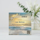 Fine Art Stormy Beach Bridal Shower Kaart (Staand voorkant)
