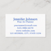 Fine Art Studio White — verf voor Blauwgroen drift Visitekaartje (Achterkant)