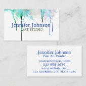 Fine Art Studio White — verf voor Blauwgroen drift Visitekaartje (Voorkant / Achterkant)
