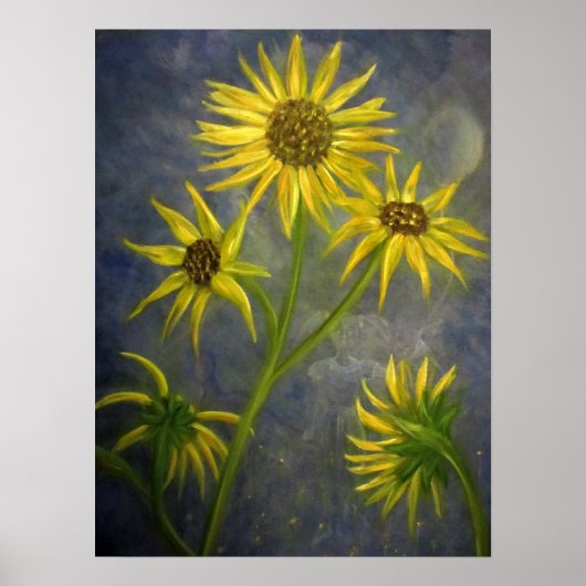 Fine Art Sunflower Painting Print "Apparaat 1" (Voorkant)