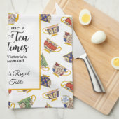 Fine Art Teacup Patroon Koningin Victoria Tea Part Theedoek (Quarter Fold)