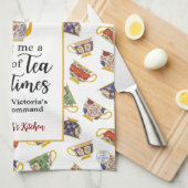 Fine Art Teacup Patroon Koningin Victoria Tea Part Theedoek (Quarter Fold)