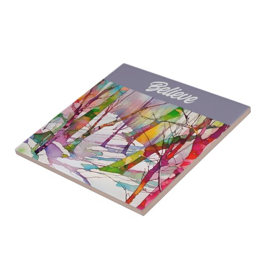 Fine Art tegel "Geloof" Tegeltje (Zijkant)