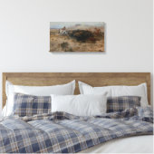 Fine Art The Buffalo Hunt Charles Marion Russell Canvas Afdruk (Insitu (Slaapkamer))