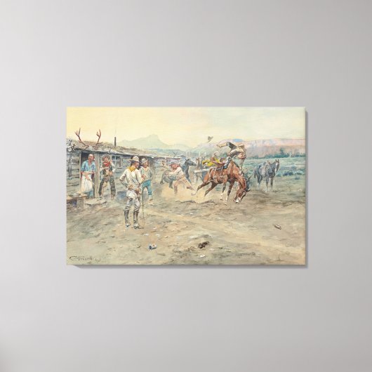 Fine Art The Tender Foot van Charles Marion Russel Canvas Afdruk (Voorkant)