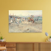 Fine Art The Tender Foot van Charles Marion Russel Canvas Afdruk (Insitu (Woonkamer))