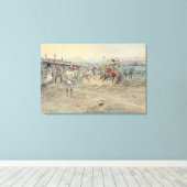 Fine Art The Tender Foot van Charles Marion Russel Canvas Afdruk (Insitu (Houten vloer))