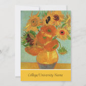 Fine art Van Gogh afstuderen zonnebloemen Kaart (Achterkant)