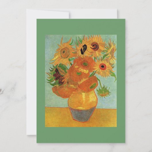 Fine art VAn Gogh zonnebloemen Christelijke bruilo Kaart (Achterkant)