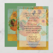 Fine art VAn Gogh zonnebloemen Christelijke bruilo Kaart (Voorkant / Achterkant)