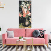Fine Art Vase met Red Gladioli van Van Gogh Canvas Afdruk (Insitu (Woonkamer))