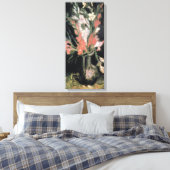 Fine Art Vase met Red Gladioli van Van Gogh Canvas Afdruk (Insitu (Slaapkamer))