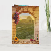 Fine Art Vineyard Anniversary Congratulations Kaart (Achterkant)