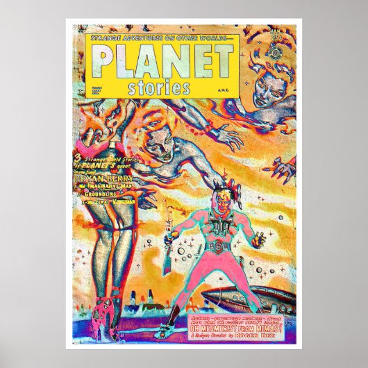 FINE ART VINTAGE 1960 PULP MAGAZINE POSTER (Voorkant)