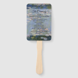 Fine Art Water Lelies Huwelijksprogramma Fan Handwaaier