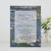 Fine Art Water Lelies Trouwtafel Menu (Staand voorkant)