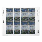 Fine Art Water Lilies Mini Wijnlabels Etiket (Full Sheet)