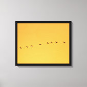 Fine Art Wildlife Fotografie-kranen tegen zonsonde Canvas Afdruk (Voorkant)