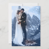 Fine Art Winter Wonderland Bruiloft Dank u kaart (Achterkant)