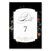 Fine Art Zwarte Bloemen Kalligrafie Kaart (Achterkant)