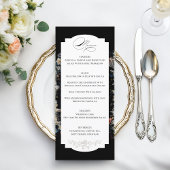 Fine Art Zwarte Bloemen Kalligrafie Menu