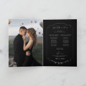 Fine Art Zwarte Bloemen Kalligrafie Programma (Binnen)