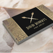 Fine Artist Art Leraar Modern Goud Crackle Visitekaartje