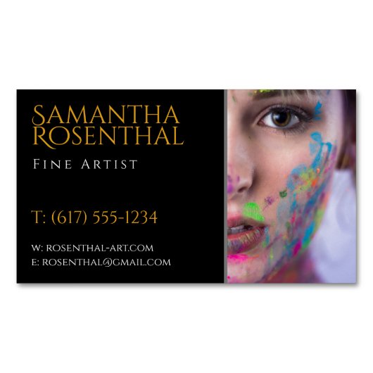 Fine Artist | Beroepsbeoefenaars Magnetisch Visitekaartje (Voorkant)